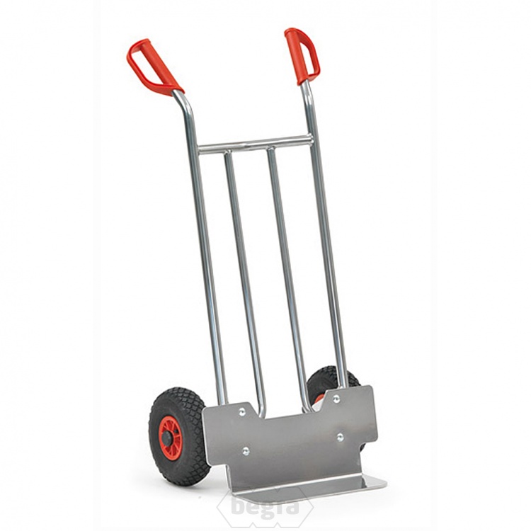 Aluminium steekwagen 150 kg 1150 mm met rubberbanden, 150 mm schep
