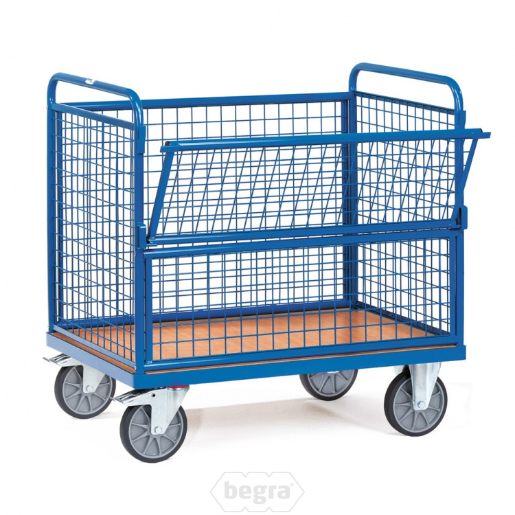 Bakwagen 600 kg 1000x700 met gaaswanden en deksel