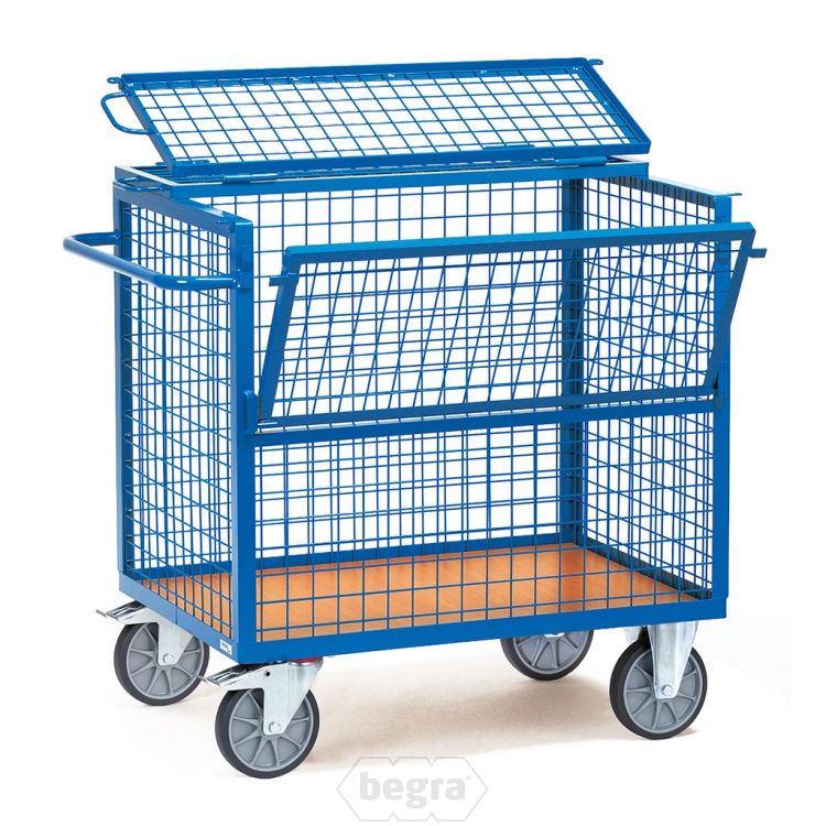 Bakwagen 600 kg 1200x800 met gaaswanden en deksel