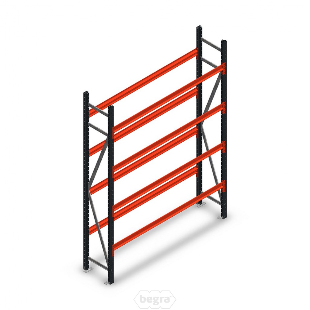 Bandenstelling grootvak AR 2250x1610x400mm (hxbxd) 4 niveaus antraciet beginsectie