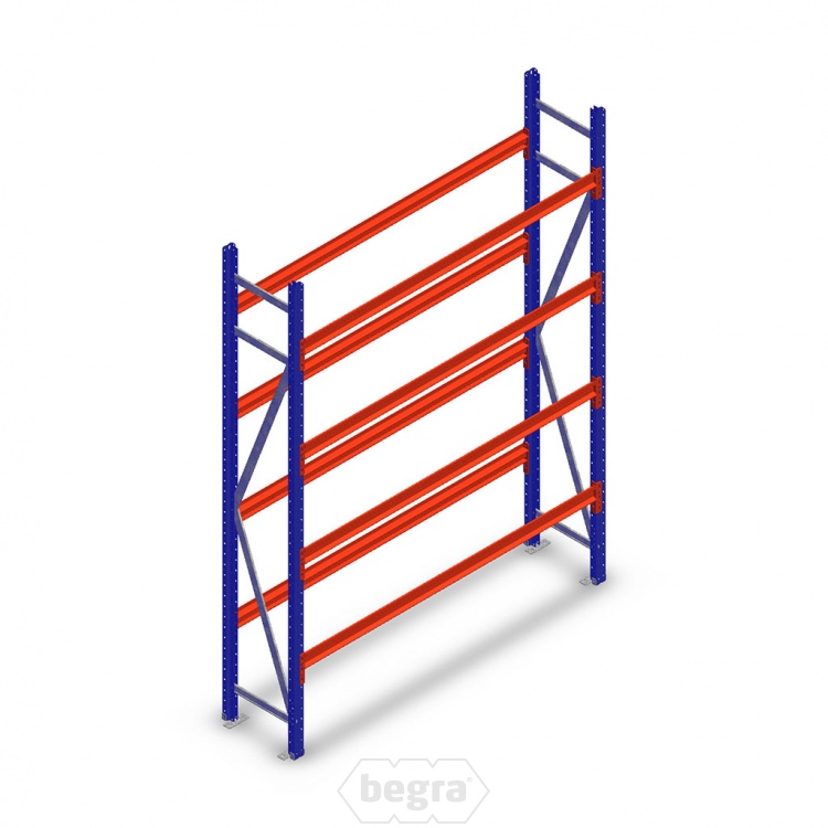 Bandenstelling grootvak AR 2250x1610x400mm (hxbxd) 4 niveaus blauw beginsectie