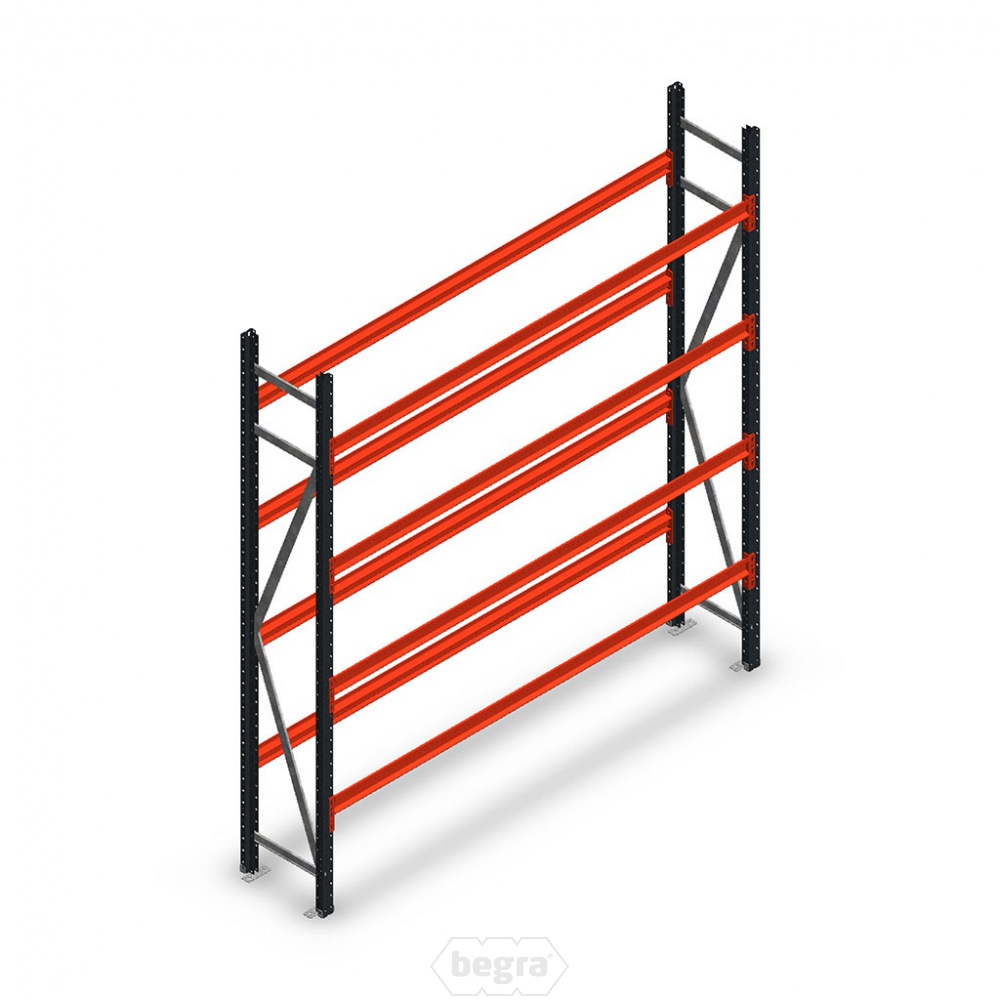 Bandenstelling grootvak AR 2250x2010x400mm (hxbxd) 4 niveaus antraciet beginsectie