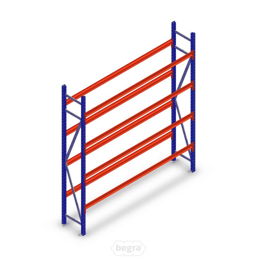 Bandenstelling grootvak AR 2250x2010x400mm (hxbxd) 4 niveaus blauw beginsectie