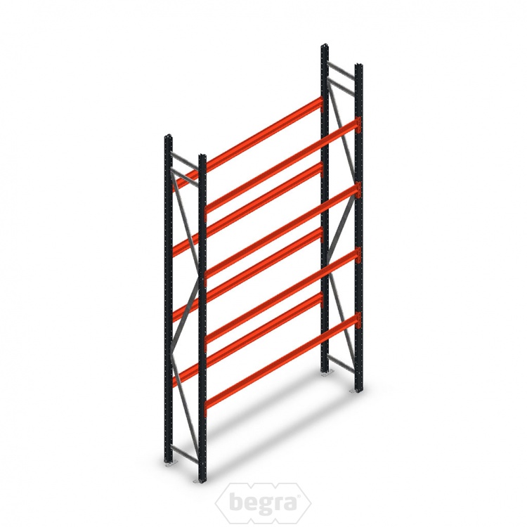 Bandenstelling grootvak AR 3000x1610x400mm (hxbxd) 4 niveaus antraciet beginsectie