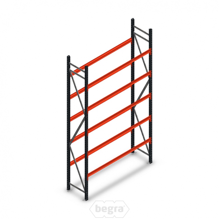 Bandenstelling grootvak AR 3000x1610x500mm (hxbxd) 5 niveaus antraciet beginsectie