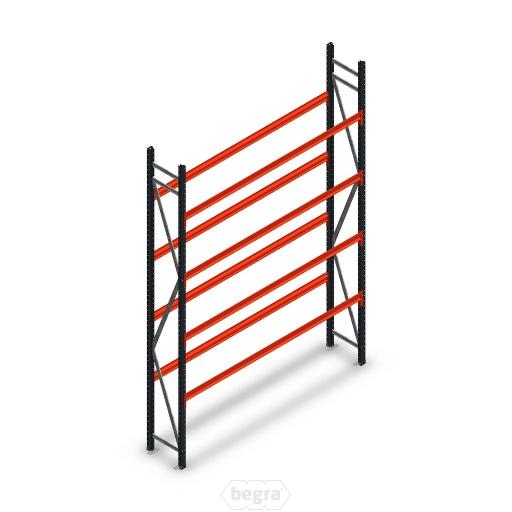 Bandenstelling grootvak AR 3000x2010x400mm (hxbxd) 4 niveaus antraciet beginsectie