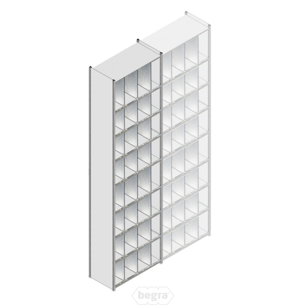 Beginsectie gebruikte Dexion legbordstelling 3500x1000x500 9 niveaus