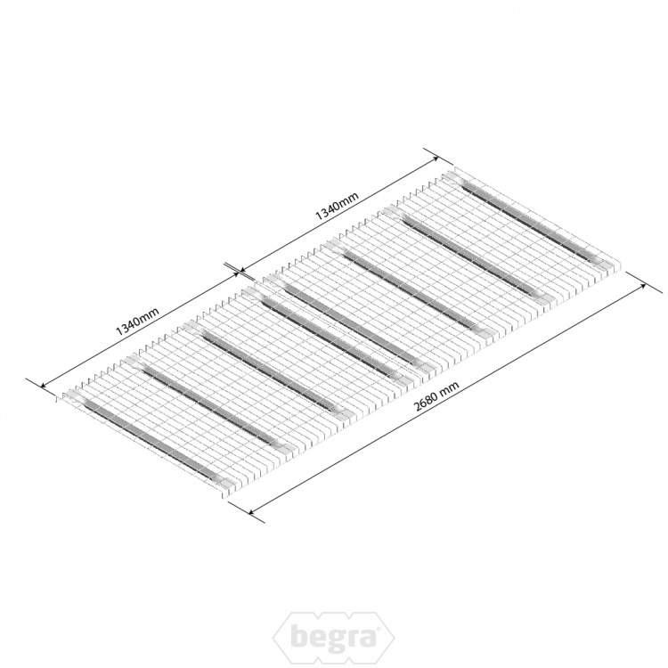 Draadroosterlegbord AR niveau 2x 1340x1100mm