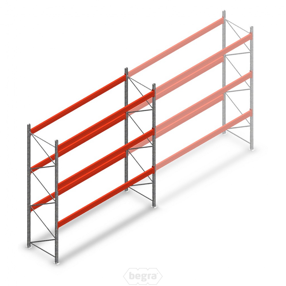 Gebruikte AR M1 T2 palletstelling 3400x3600x1100, 3 niveaus beginsectie