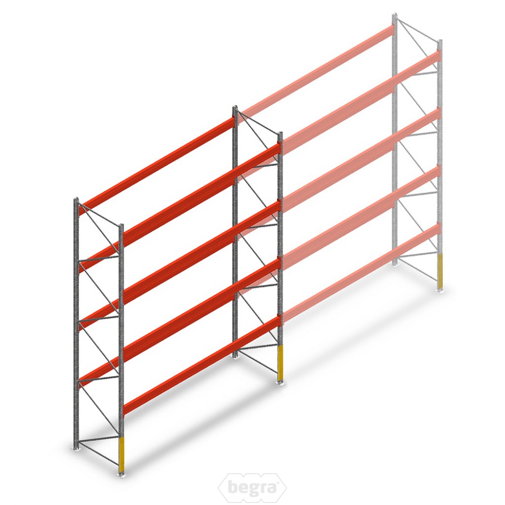 Gebruikte AR M1 T2 palletstelling 5000x3600x1100, 4 niveaus beginsectie
