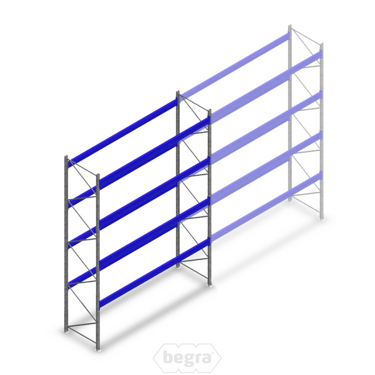 Gebruikte Bito palletstelling 5230x3600x1100mm (hxbxd) - 4 niveaus beginsectie