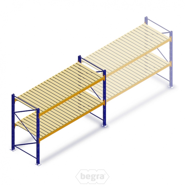 Gebruikte Jungheinrich Delta palletstelling 2500x2700x900 mm (hxbxd) - 2 niveaus beginsectie