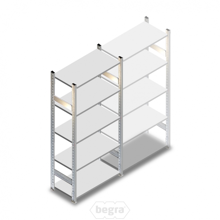 Gebruikte legbordstelling HD 2000x1000x500mm (hxbxd) 5 niveaus beginsectie