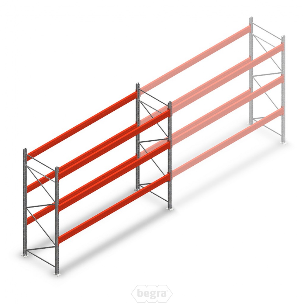 Gebruikte Vogelsang palletstelling 3000x3600x1100 mm (hxbxd) - 3 niveaus beginsectie