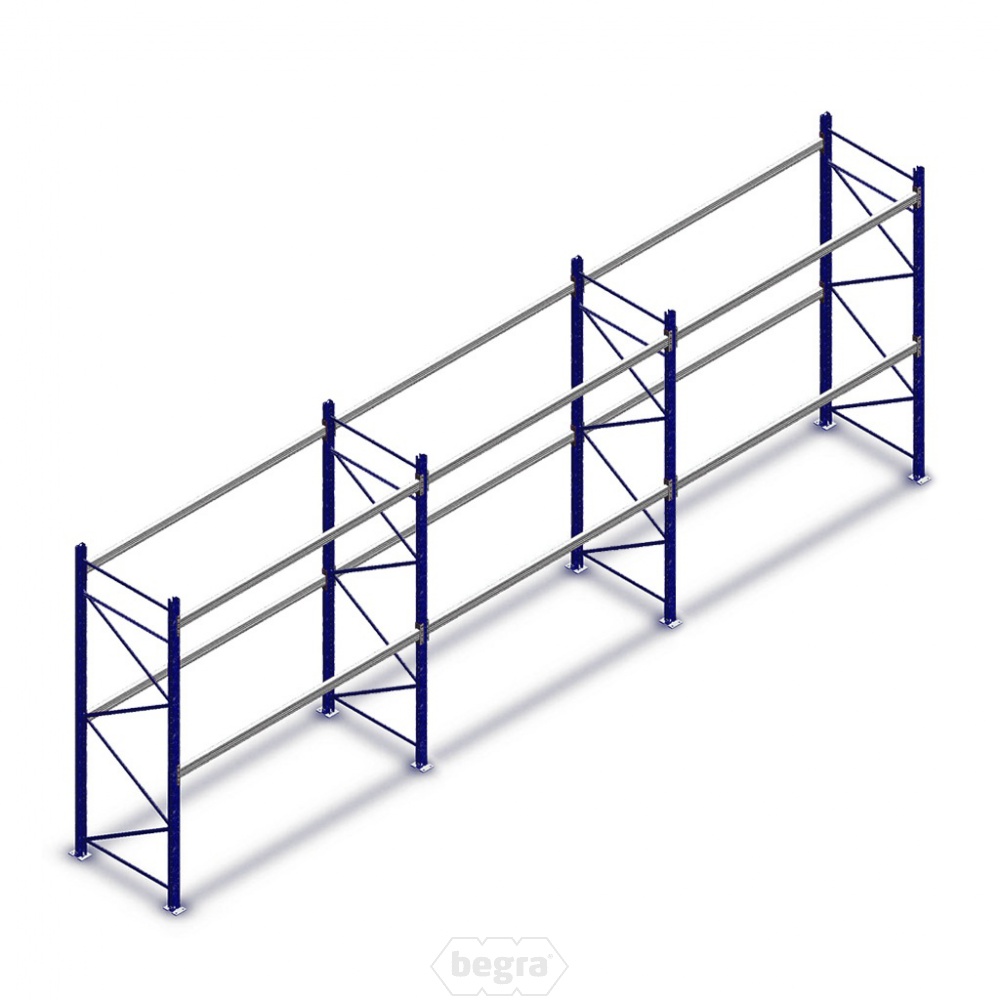 Gebruikte voordeelrij palletstelling Redirack 3000x9020x900 3 secties 2 niveaus