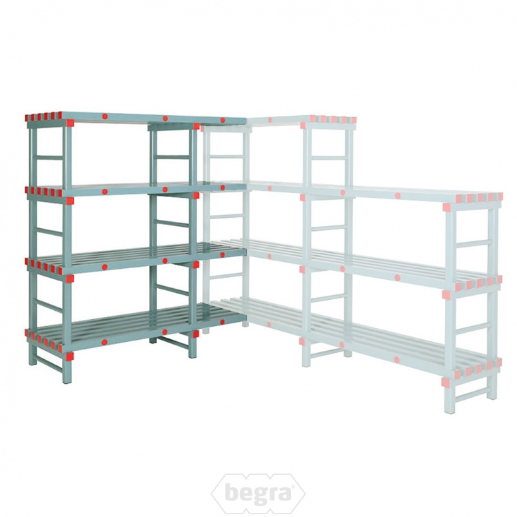 Kunststof hoekstelling 1600x1200x400, 4 niveaus