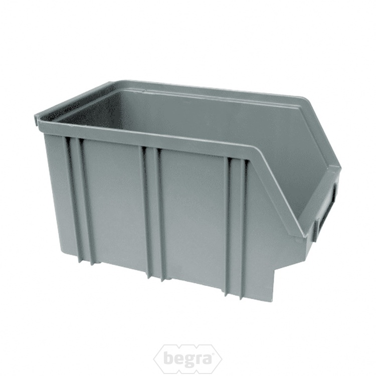 Kunststof stapelbak, Plastic magazijnbak A3 240x150x135 grijs