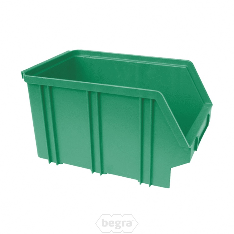 Kunststof stapelbak, Plastic magazijnbak A3 240x150x135 groen
