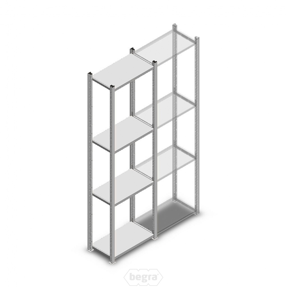 Legbordstelling Medium Duty 2000x550x300, 4 niveaus metaal verzinkt, 120 kg beginsectie 