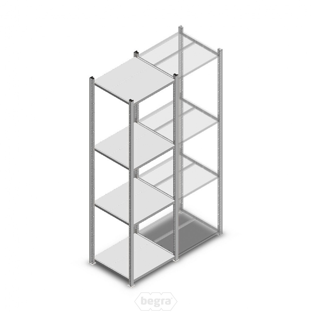Legbordstelling Medium Duty 2000x550x500 (hxbxd) 4 niveaus metaal verzinkt 260 kg beginsectie