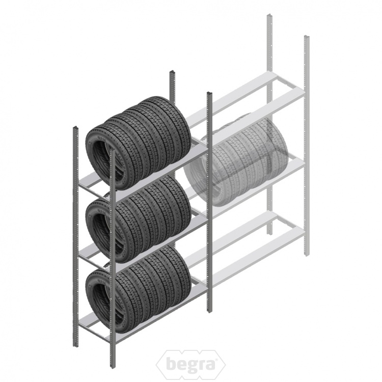 Bandenstelling Medium Duty 2200x1000x600 3 niveaus beginsectie
