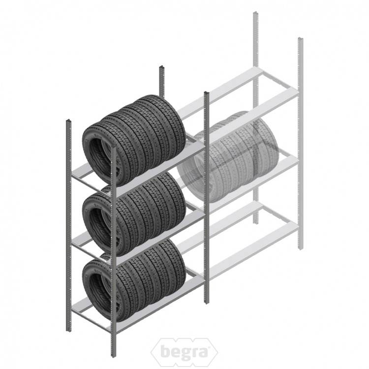 Bandenstelling Medium Duty 2200x1000x700 3 niveaus beginsectie
