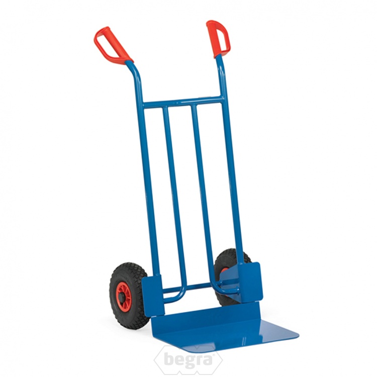 Stalen steekwagen 250 kg 1150 mm met rubberbanden, extra grote schep