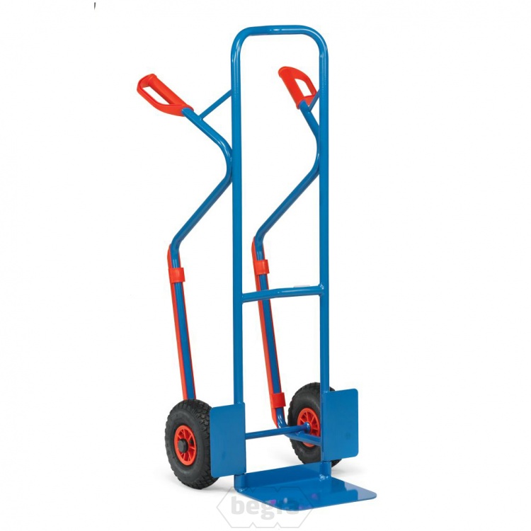 Stalen steekwagen 300 kg 1300 mm met rubberbanden en glijstrips