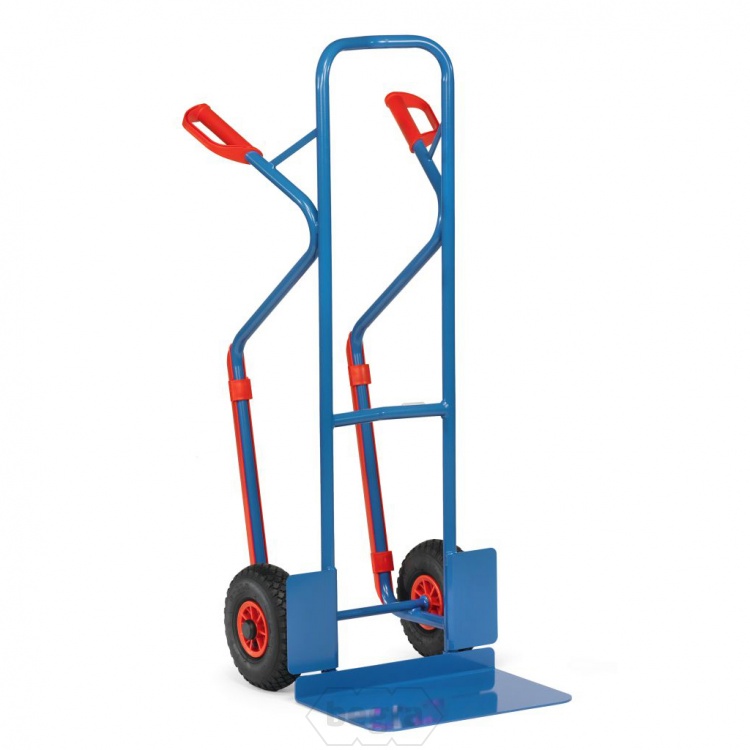 Stalen steekwagen 300 kg 1300 mm met rubberbanden, extra grote schep en glijstrips