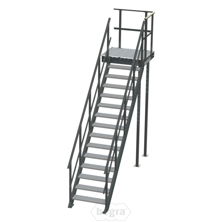 Standaard bordestrap linksaf 2800x800 mm (hxb)
