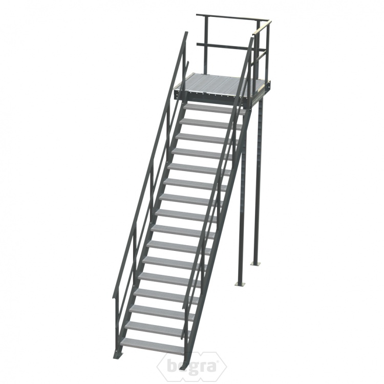 Standaard bordestrap linksaf 3200x1000 mm (hxb)