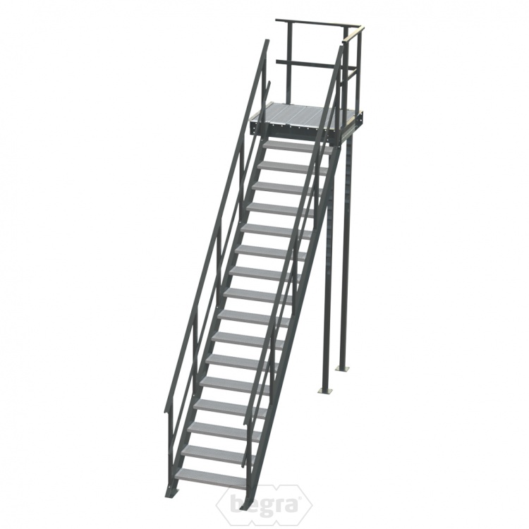 Standaard bordestrap linksaf 3200x800 mm (hxb)