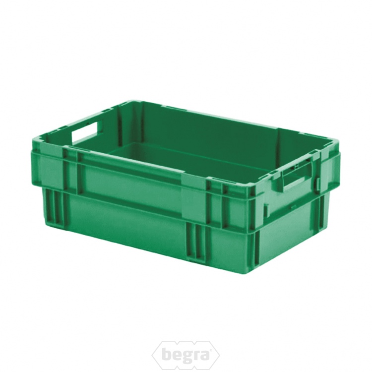 Stapelbare, nestbare transportkrat DTK0 600x400x210 groen