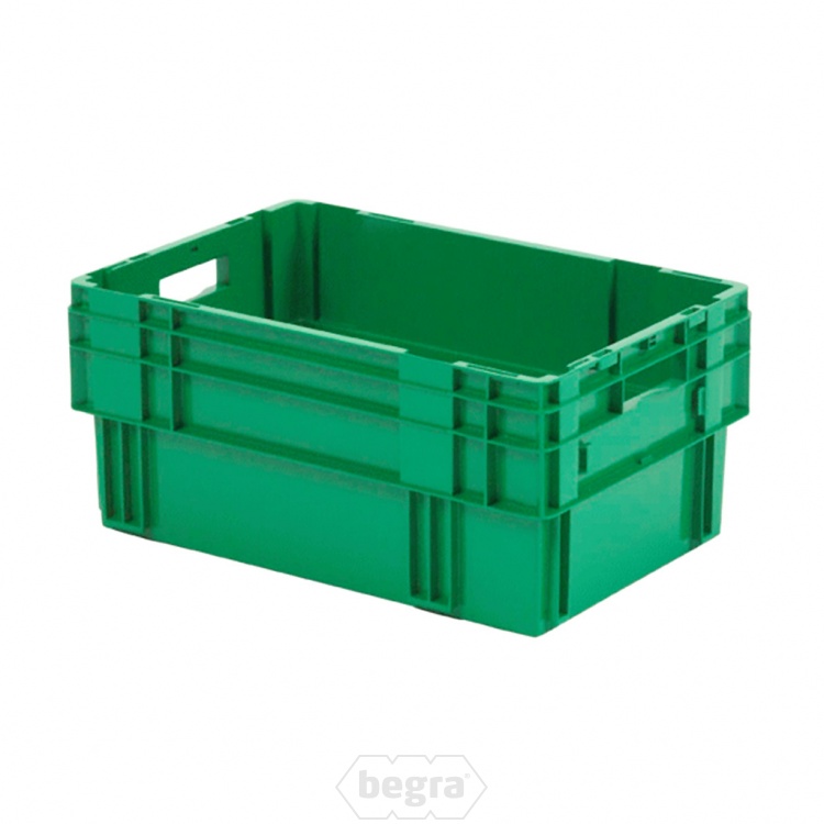 Stapelbare, nestbare transportkrat DTK0 600x400x270 groen