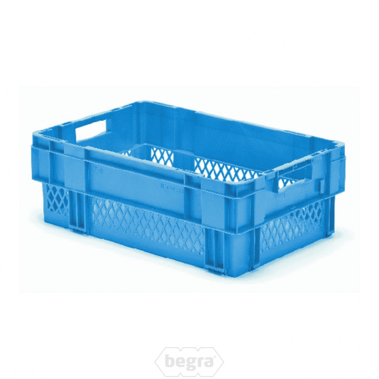 Stapelbare, nestbare transportkrat DTK1 600x400x210 blauw