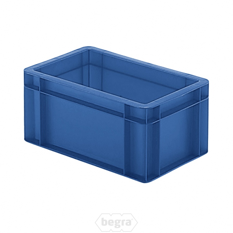 Transportkrat Euronorm plastic bak, krat TK0 300x200x145 blauw