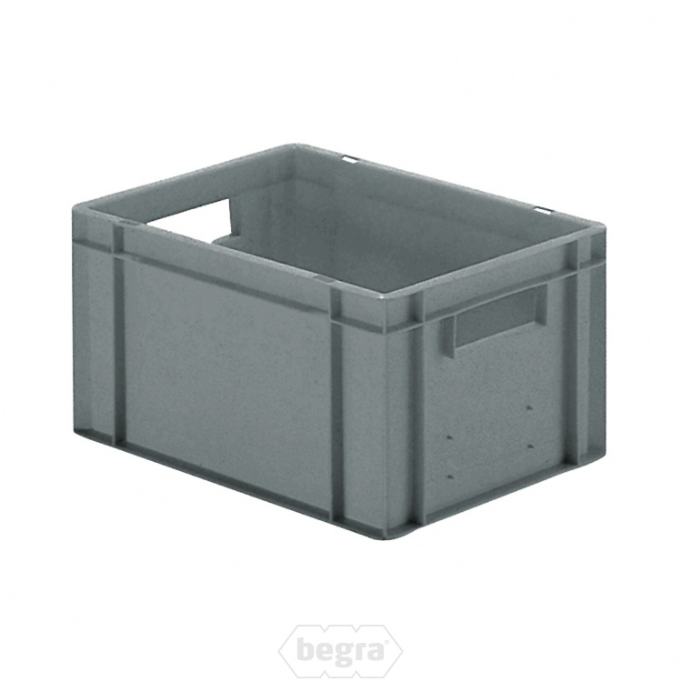 Transportkrat Euronorm plastic bak, krat TK0 400x300x210 grijs