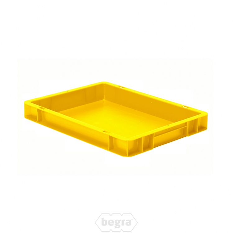 Transportkrat Euronorm plastic bak, krat TK0 400x300x50 geel