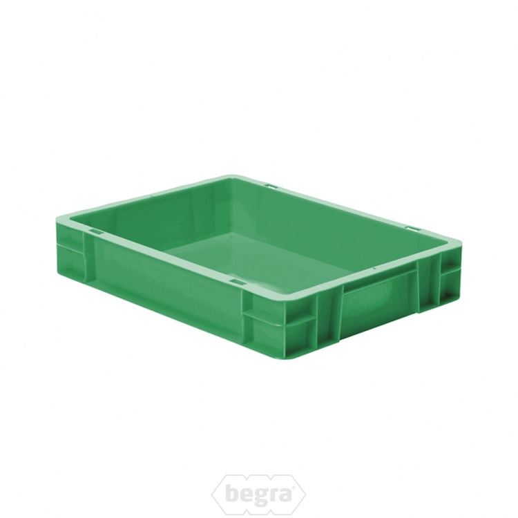 Transportkrat Euronorm plastic bak, krat TK0 400x300x75 groen