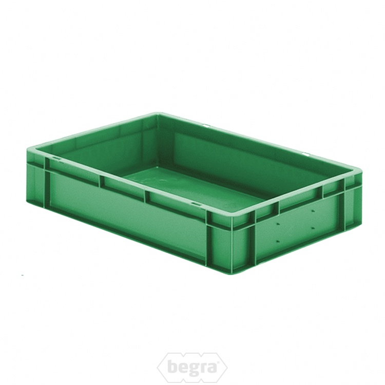 Transportkrat Euronorm plastic bak, krat TK0 600x400x120 groen