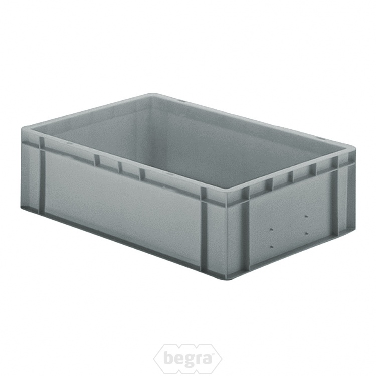 Transportkrat Euronorm plastic bak, krat TK0 600x400x175 grijs