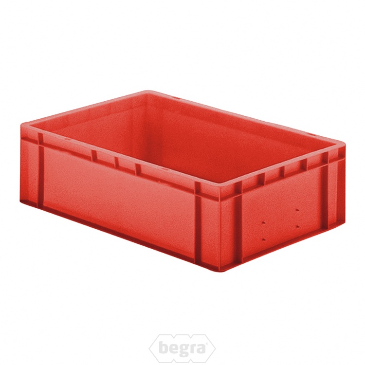 Transportkrat Euronorm plastic bak, krat TK0 600x400x175 rood