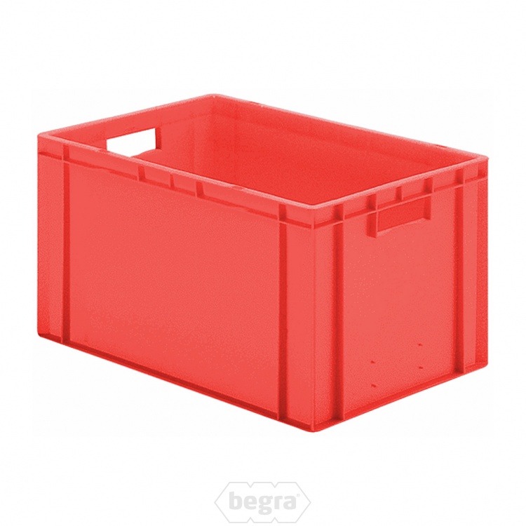 Transportkrat Euronorm plastic bak, krat TK0 600x400x320 rood