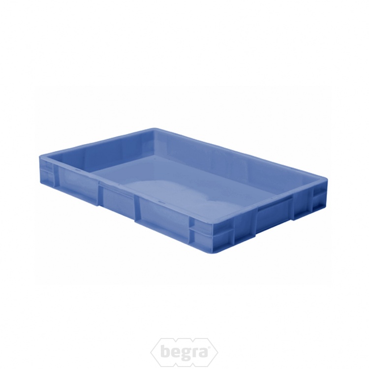 Transportkrat Euronorm plastic bak, krat TK0 600x400x75 blauw
