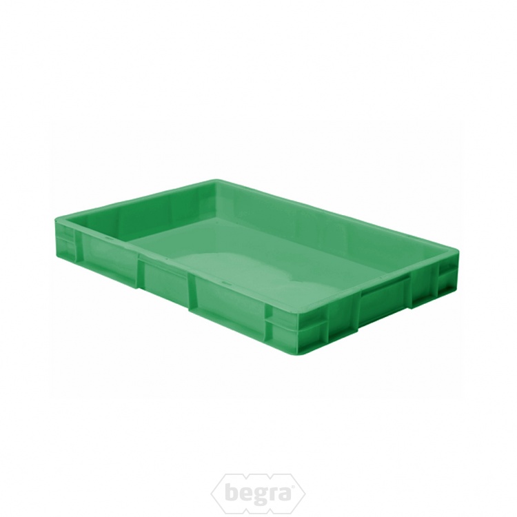Transportkrat Euronorm plastic bak, krat TK0 600x400x75 groen
