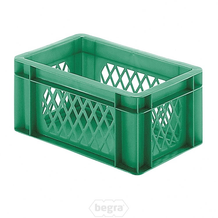 Transportkrat Euronorm plastic bak, krat TK1 300x200x145 groen