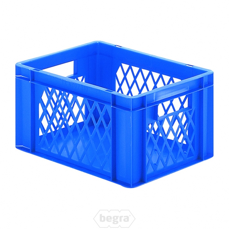 Transportkrat Euronorm plastic bak, krat TK1 400x300x210 blauw