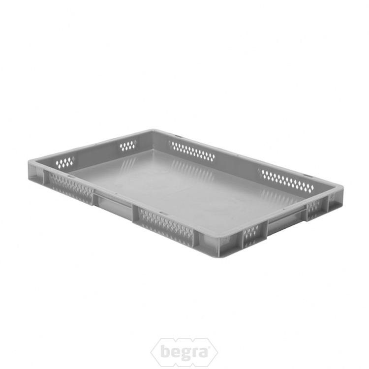 Transportkrat Euronorm plastic bak, krat TK1 600x400x50 grijs