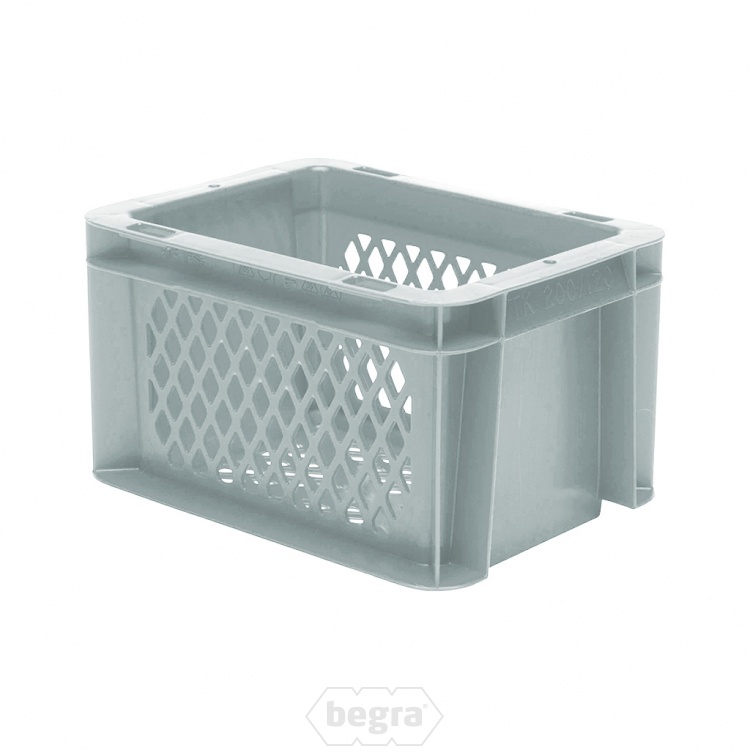 Transportkrat Euronorm plastic bak, krat TK2 200x100x120 grijs