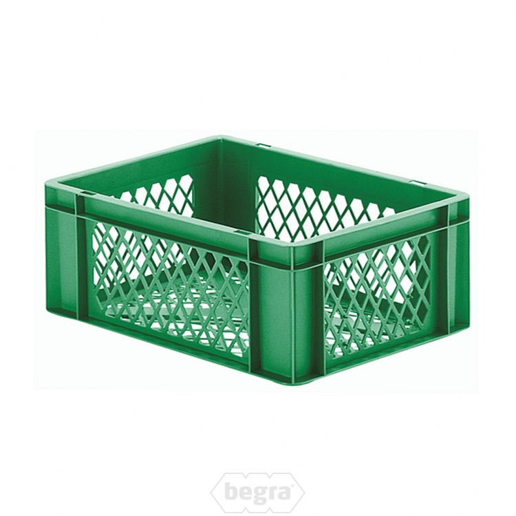 Transportkrat Euronorm plastic bak, krat TK2 400x300x145 groen